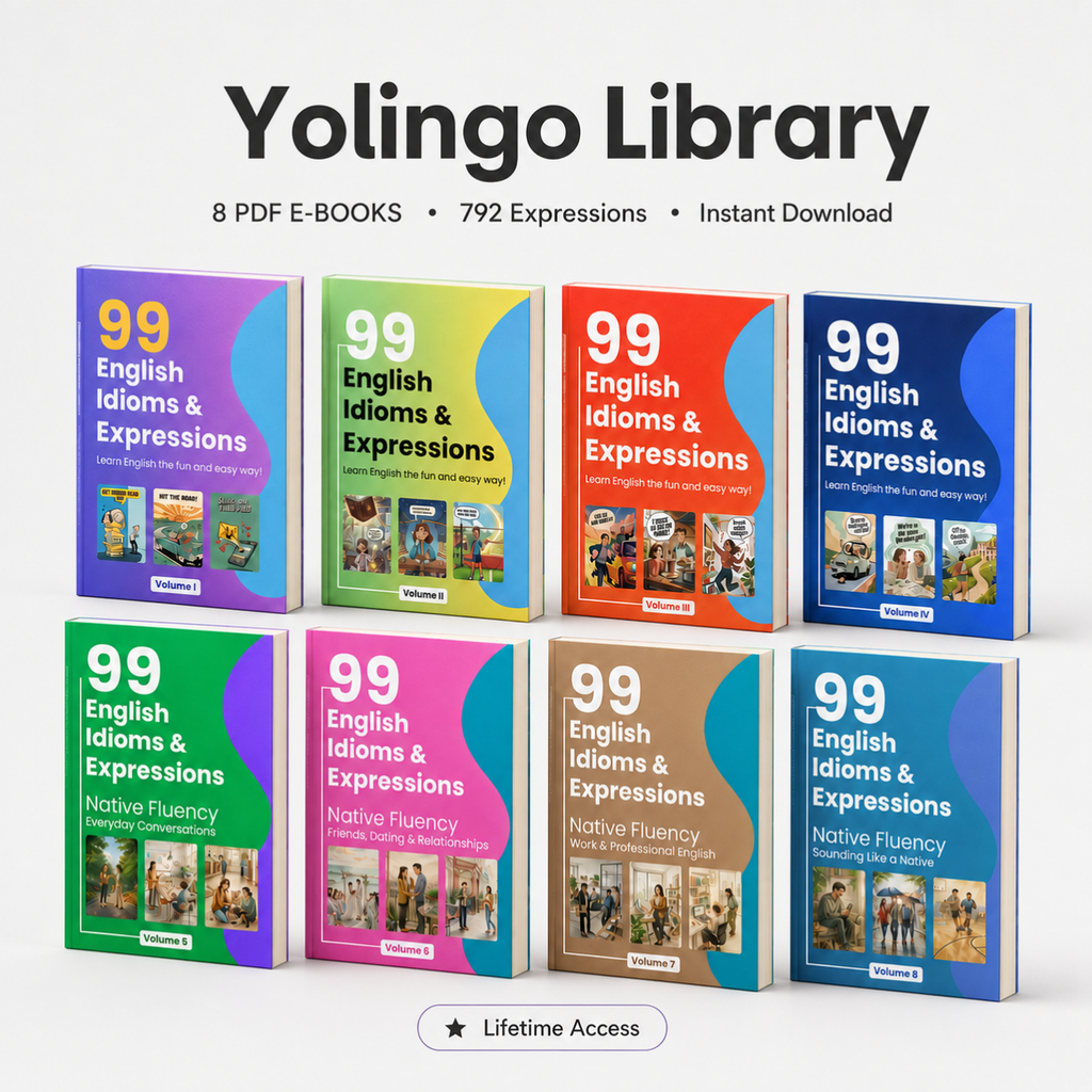Yolingo Library | 8 PDF English Idiom and Expressions Books (Volumes 1–8)